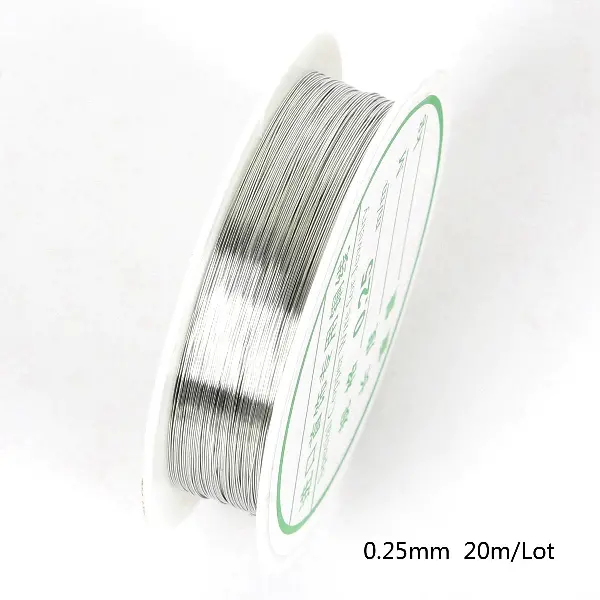 Silver 0.25MM18 meters/roll,chaincharmsupply.com