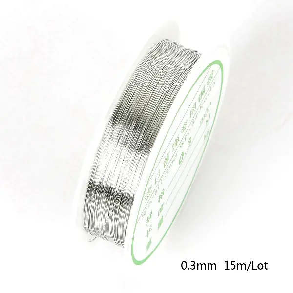 Silver 0.3MM15m/roll,chaincharmsupply.com