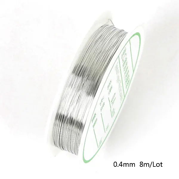 Silver 0.4MM8 meters/roll,chaincharmsupply.com