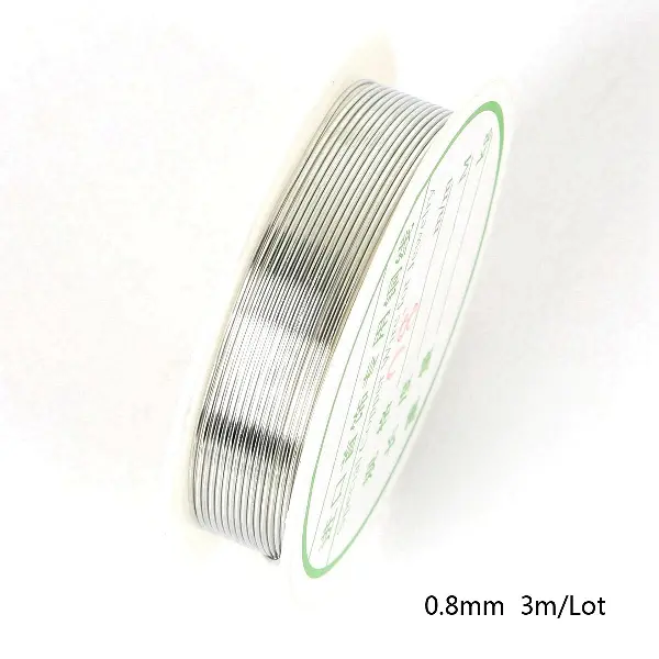 Silver 0.8MM2.5 meters/roll,chaincharmsupply.com