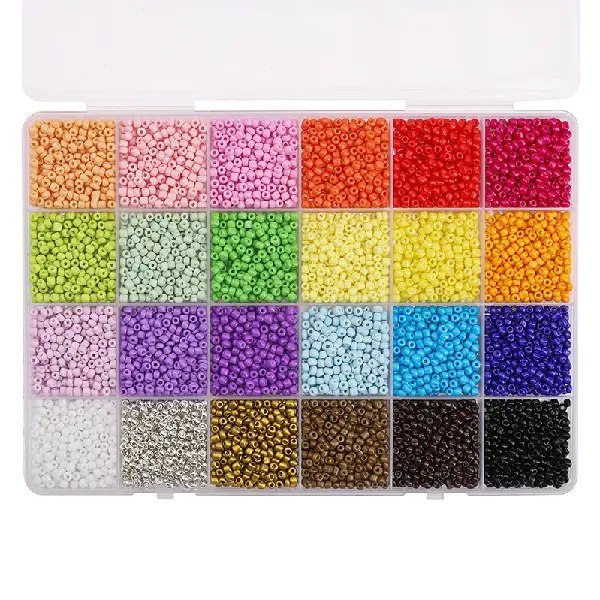 Mixed color series-3mm 6.5g per grid, about 5200pcs 1 box/pack,chaincharmsupply.com