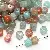 Wholesale Acrylic High-Gloss Two-Color Square Beads Supply - Blue green-6x6mm, hole diameter about 1mm, 10g/pack, about 40 pieces