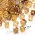 Wholesale Acrylic High-Gloss Two-Color Square Beads Supply - Brown color-6x6mm, hole diameter about 1mm, 10g/pack, about 40 pieces