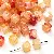 Wholesale Acrylic High-Gloss Two-Color Square Beads Supply - Orange-6x6mm, hole diameter about 1mm, 10g/pack, about 40 pieces