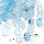 Wholesale Acrylic High-Gloss Two-Color Square Beads Supply - Light blue-6x6mm, hole diameter about 1mm, 10g/pack, about 40 pieces