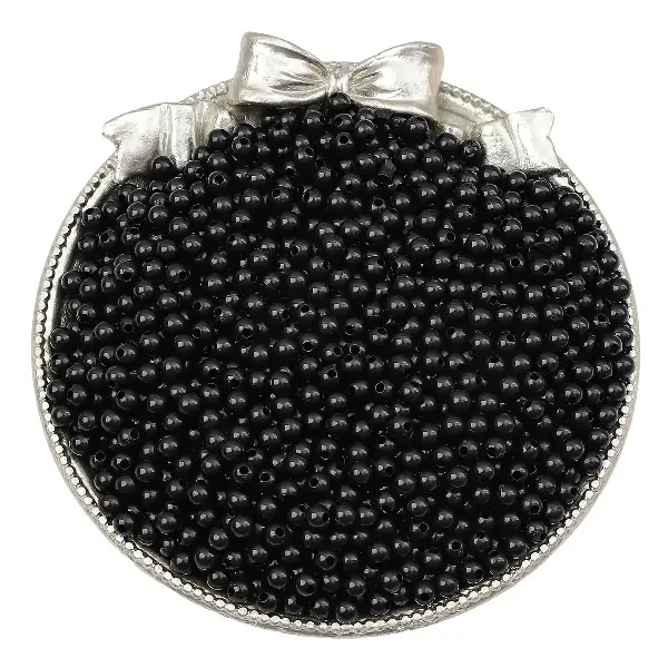 Black - about 4mm, aperture about 1mm (about 300 pieces),chaincharmsupply.com