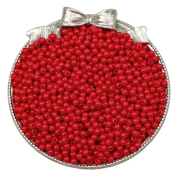 Red - about 4mm, aperture about 1mm (about 300 pieces),chaincharmsupply.com