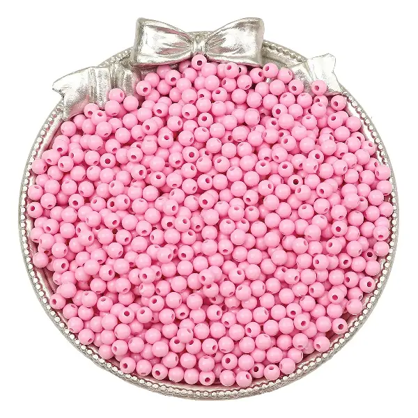 Pink - about 3mm, aperture about 1mm (about 1800 pieces),chaincharmsupply.com
