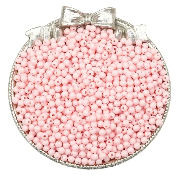 Light pink - about 4mm, hole diameter about 1mm (about 300 pieces),chaincharmsupply.com
