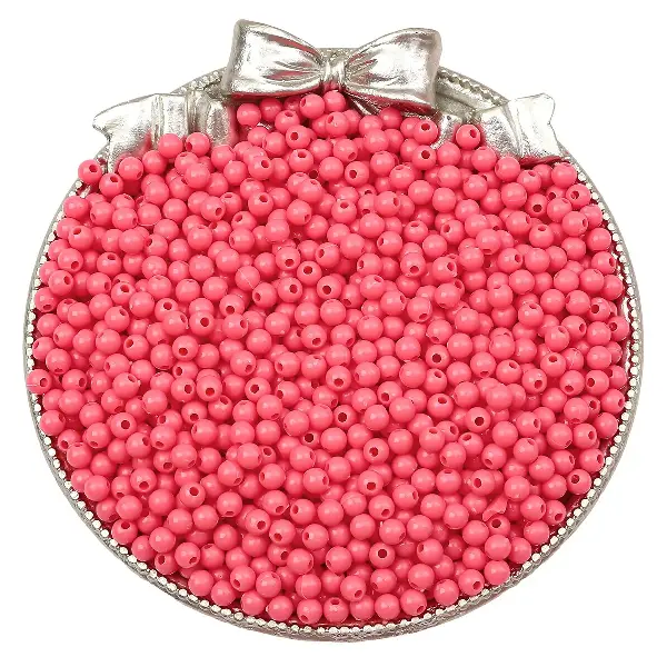 Pink - about 3mm, aperture about 1mm (about 1800 pieces),chaincharmsupply.com