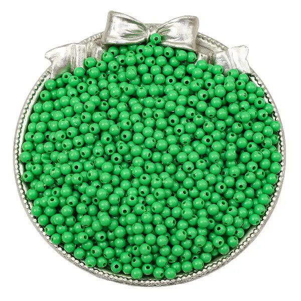 Green - about 3mm, aperture about 1mm (about 1800 pieces),chaincharmsupply.com