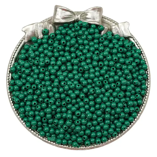 Dark green - about 3mm, aperture about 1mm (about 1800 pieces),chaincharmsupply.com