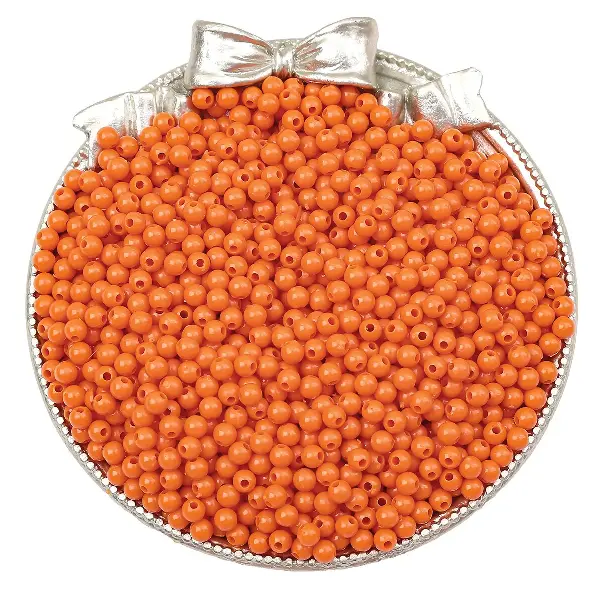 Orange-red - about 4mm, aperture about 1mm (about 300 pieces),chaincharmsupply.com