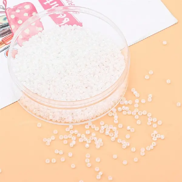 White-3mm, hole diameter about 0.8mm, 10g/pack, about 220 pieces,chaincharmsupply.com