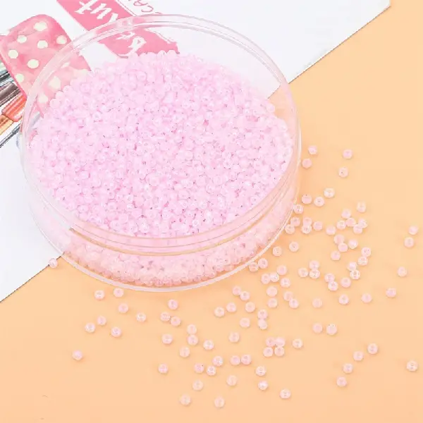 Dark pink-2mm hole diameter about 0.8mm 10g/pack about 660 pieces,chaincharmsupply.com