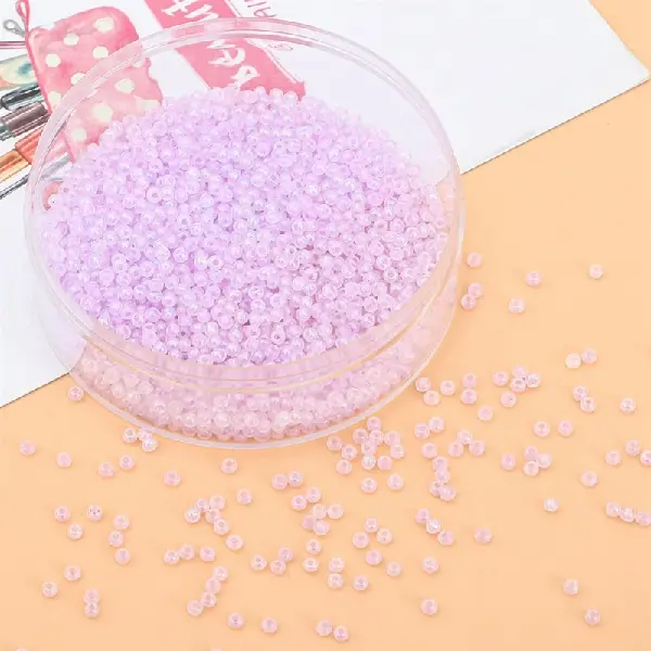Light purple-2mm, hole diameter about 0.8mm, 10g/pack, about 660 pieces,chaincharmsupply.com