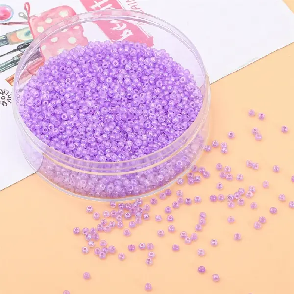 Violet-3mm, hole diameter about 0.8mm, 10g/pack, about 220 pieces,chaincharmsupply.com