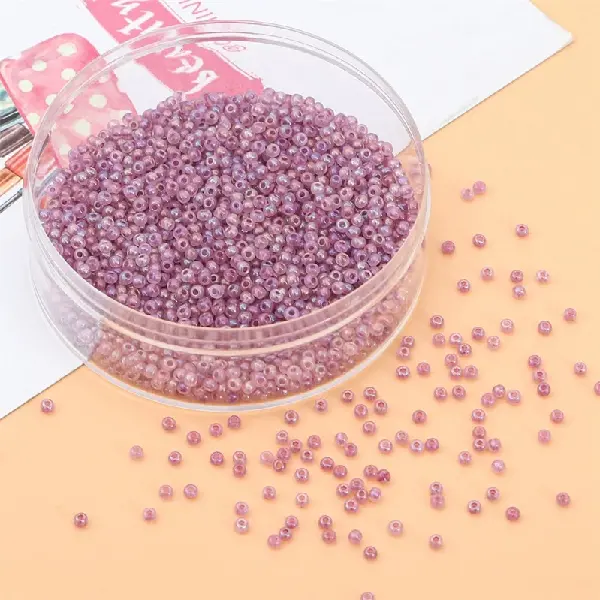 Impatiens Purple-2mm, hole diameter about 0.8mm, 10g/pack, about 660 pieces,chaincharmsupply.com