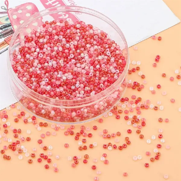 Grapefruit series-2mm, hole diameter about 0.8mm, 10g/pack, about 660 pieces,chaincharmsupply.com