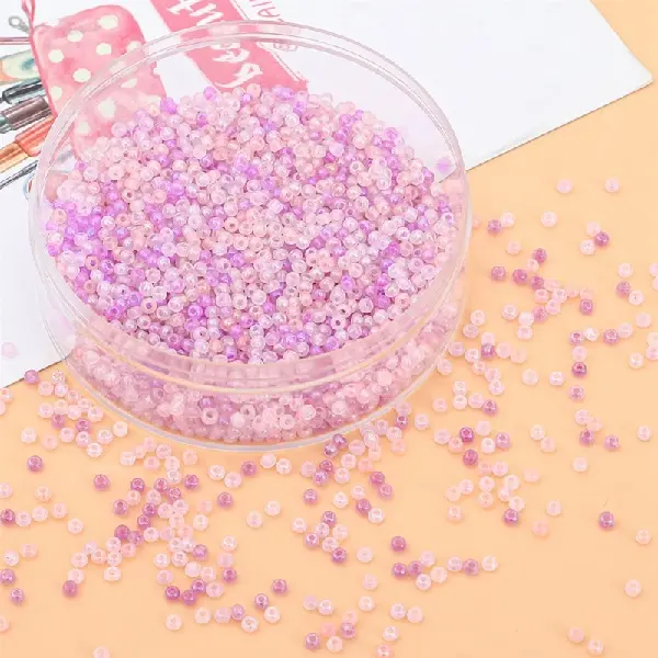 Purple series - 2mm, aperture about 0.8mm, 10g/pack, about 660 pieces,chaincharmsupply.com