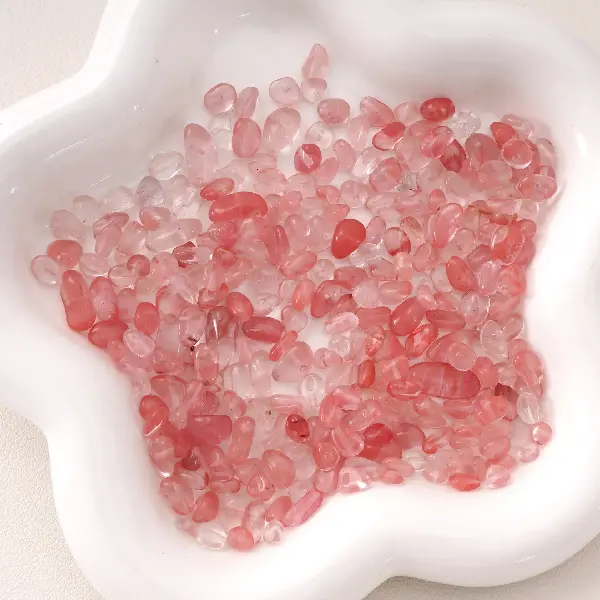 3-5mm, aperture about 0.5mm, watermelon red 20 pieces/pack,chaincharmsupply.com