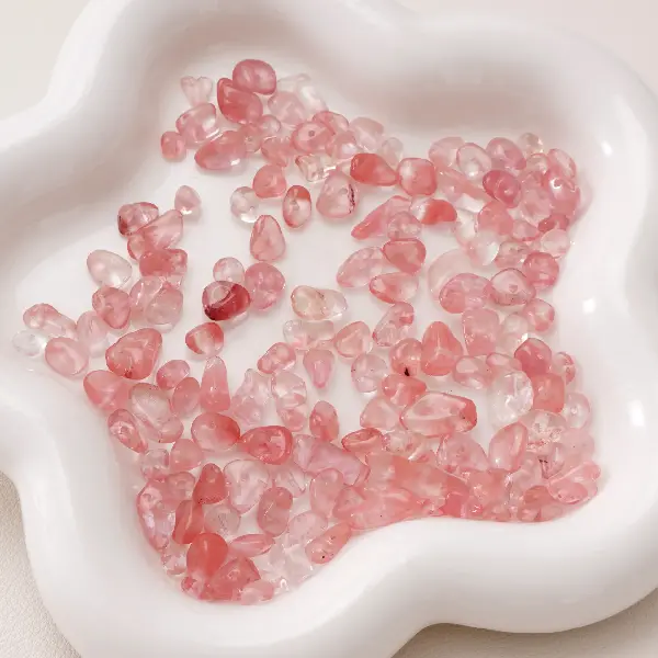 5-8mm, aperture about 0.5mm, watermelon red 20 pcs/pack,chaincharmsupply.com