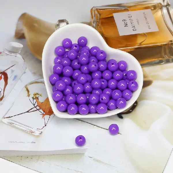 Dark purple - diameter 18mm, hole diameter about 2mm, 50g/pack (about 15 pieces),chaincharmsupply.com