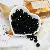 Acrylic Symphony Solid Color Round Beads Loose Handmade Diy Bags - Black - diameter 12mm, hole diameter about 1.5mm, 50g/pack (about 50 pieces)