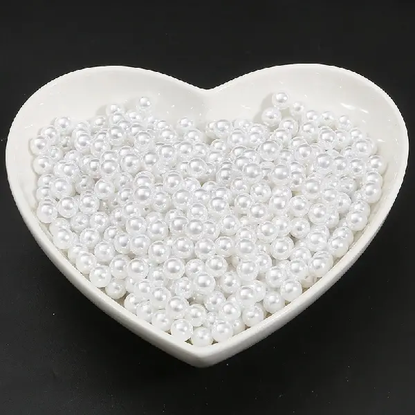 White-diameter 3mm, about 1000 pieces/pack,chaincharmsupply.com