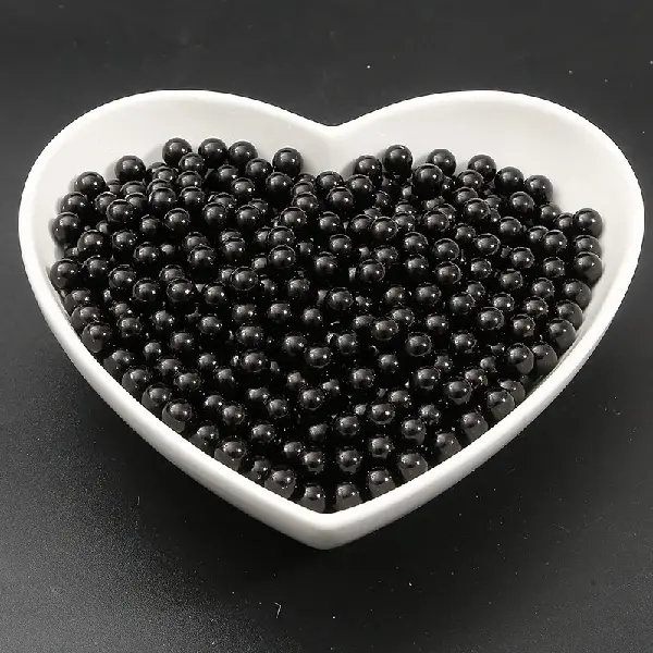 Black - diameter 6mm, about 200 pieces/pack,chaincharmsupply.com