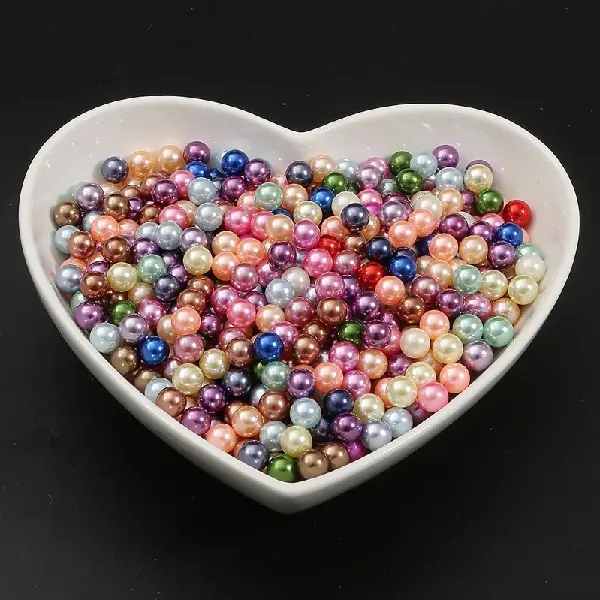 Randomly mixed colors - diameter 6mm, about 200 pieces/pack,chaincharmsupply.com