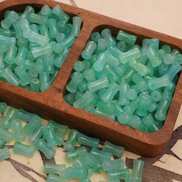 Blue-green-6x12mm50pcs/pack,chaincharmsupply.com