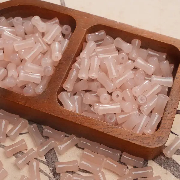 Champagne color-6x12mm, hole diameter about 1mm, 20 pieces/pack,chaincharmsupply.com