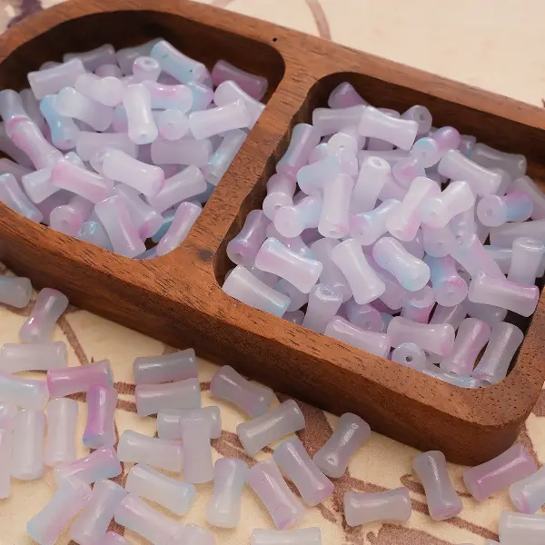 Eggplant flower-6x12mm, hole diameter about 1mm, 20 pieces/pack,chaincharmsupply.com