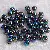 Acrylic Colorful Round Beads Handmade Diy Earrings Material Homemade Bracelets - Solid black AB-6mm, aperture about 2mm, 100 pieces/pack