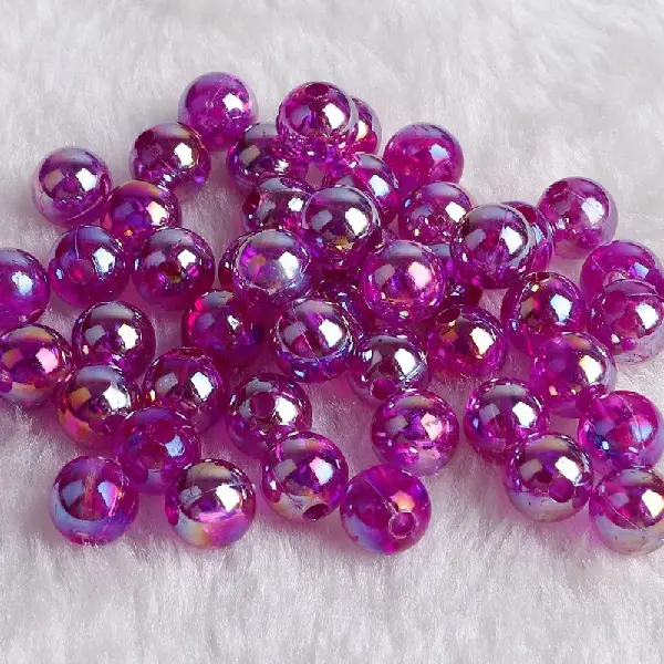 Transparent deep purple AB-12mm, aperture about 2mm, 20 pieces/pack,chaincharmsupply.com