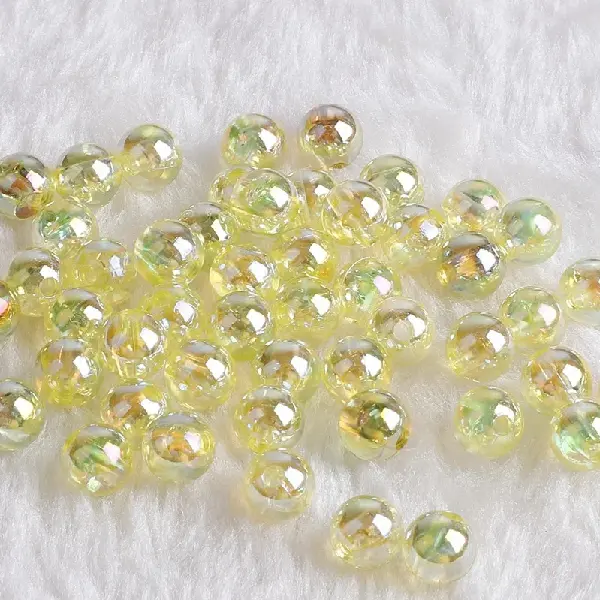 Transparent yellow AB-12mm, aperture about 2mm, 20 pieces/pack,chaincharmsupply.com