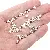 Broken Silver Alloy Loose Beads Series Square Wheel Separated Handmade - Relief corner beads 3x4mm, hole diameter about 1.5mm - silver, about 25 pcs/pack