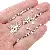 Broken Silver Alloy Loose Beads Series Square Wheel Separated Handmade - Patterned flower beads 3x3mm, hole diameter about 1.5mm - silver, about 25 pcs/pack