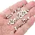 Broken Silver Alloy Loose Beads Series Square Wheel Separated Handmade - Vertical pattern diamond beads 4x5mm, hole diameter about 1mm - silver, about 25 pieces/pack