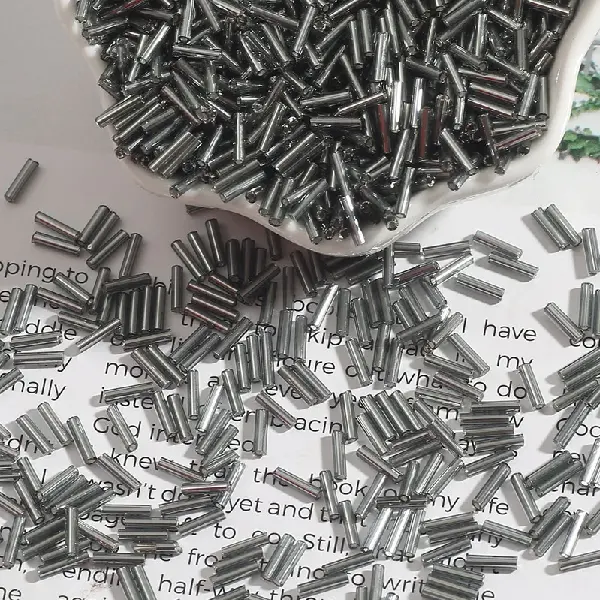 Dark gray - diameter about 2mm x length about 7mm 15g/pack about 300 pieces,chaincharmsupply.com