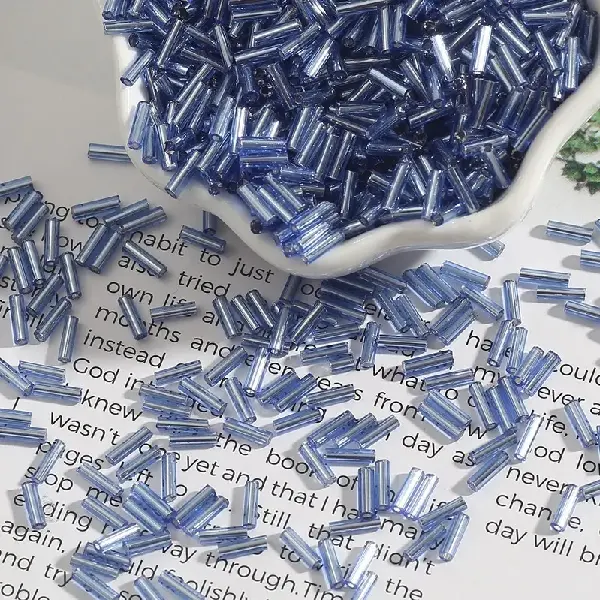 Light blue - diameter about 2mm x length about 7mm 15g/pack about 300 pieces,chaincharmsupply.com
