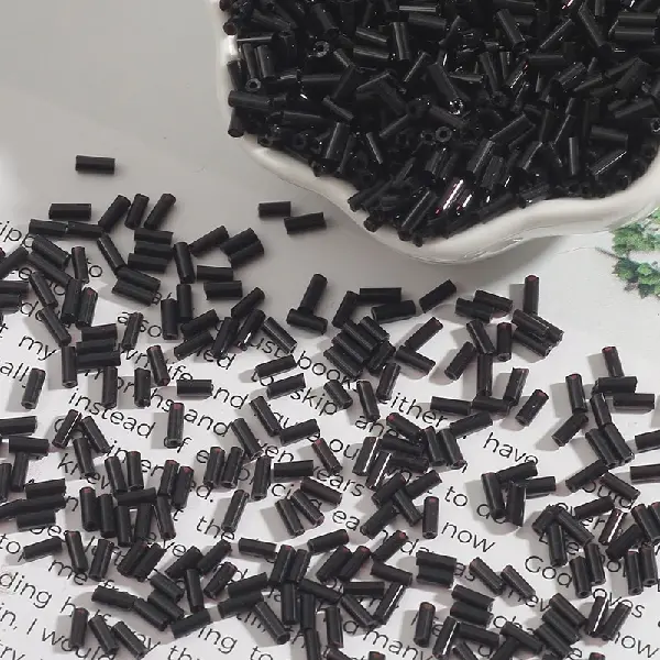 Black - diameter about 2mm x length about 7mm 15g/pack about 300 pieces,chaincharmsupply.com
