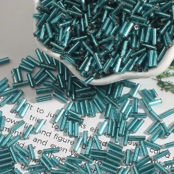 Hole blue - diameter about 2mm x length about 7mm 15g/pack about 300 pieces,chaincharmsupply.com