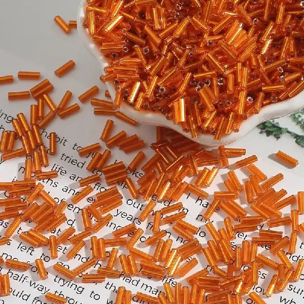 Orange-diameter about 2mm × length about 7mm 15g/pack about 300 pieces,chaincharmsupply.com