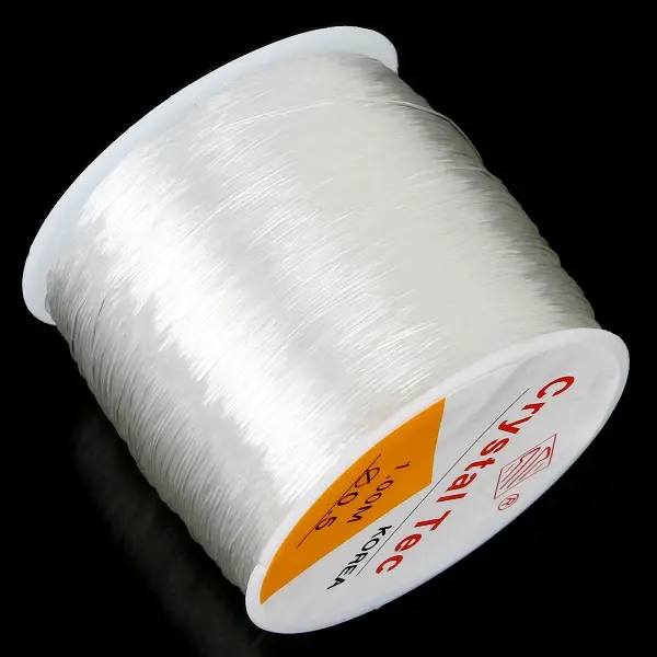 0.5mm transparent white, about 100 meters/roll,chaincharmsupply.com