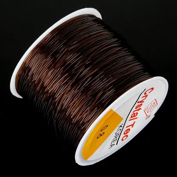 0.8mm brown, about 50 meters/roll,chaincharmsupply.com