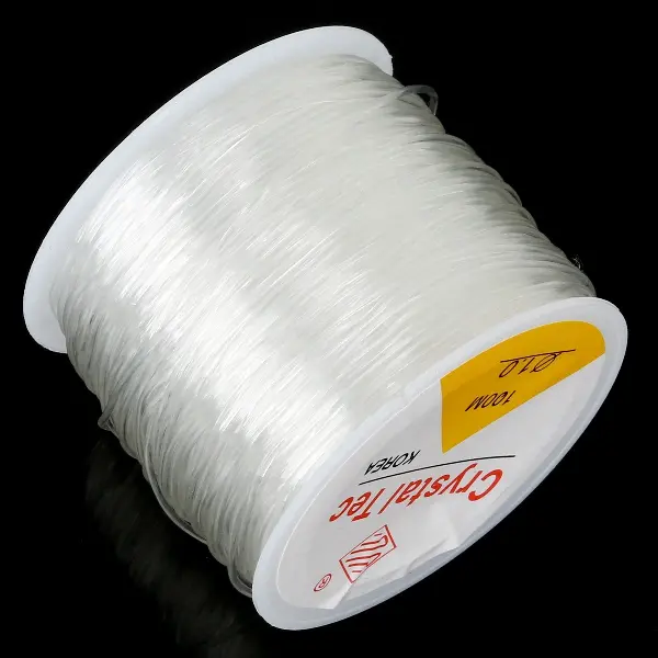 1.0mm transparent white, about 45 meters/roll,chaincharmsupply.com