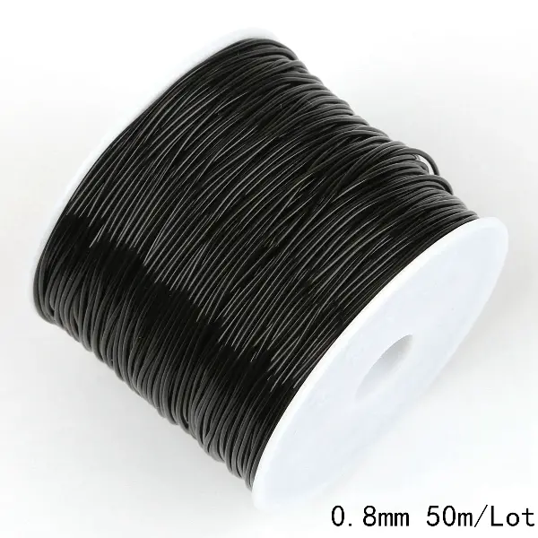 0.8mm black about 50 meters/roll,chaincharmsupply.com