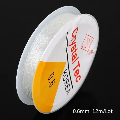0.6MM transparent white, about 12 meters/roll,chaincharmsupply.com